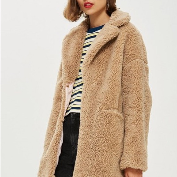 Topshop Jackets & Blazers - Topshop Borg Teddy Coat